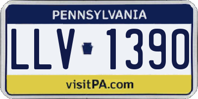 PA license plate LLV1390