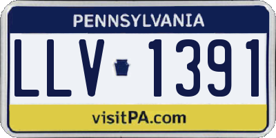 PA license plate LLV1391