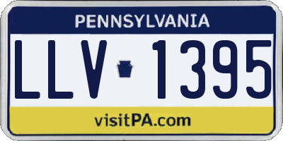 PA license plate LLV1395