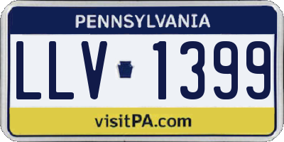 PA license plate LLV1399