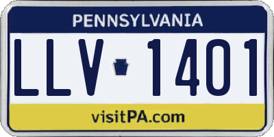 PA license plate LLV1401