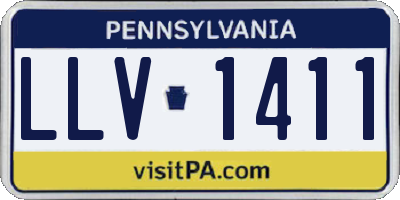 PA license plate LLV1411