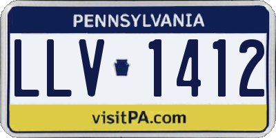 PA license plate LLV1412