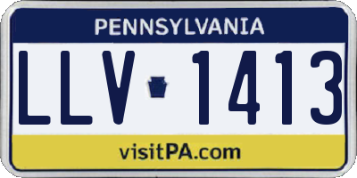 PA license plate LLV1413