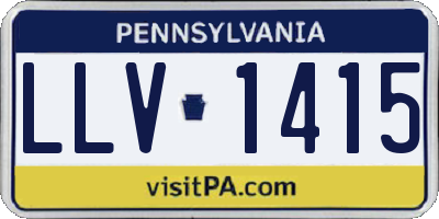PA license plate LLV1415
