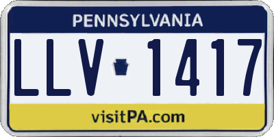 PA license plate LLV1417