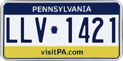 PA license plate LLV1421