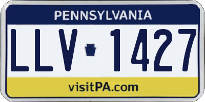 PA license plate LLV1427