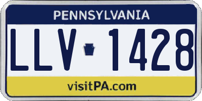 PA license plate LLV1428