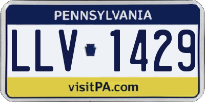 PA license plate LLV1429