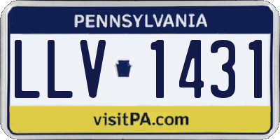 PA license plate LLV1431