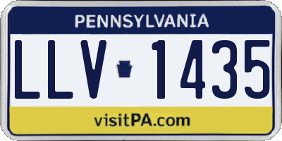 PA license plate LLV1435