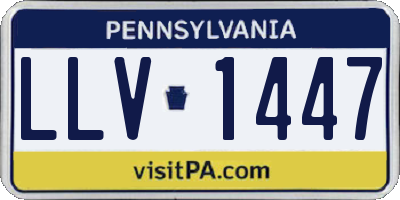 PA license plate LLV1447