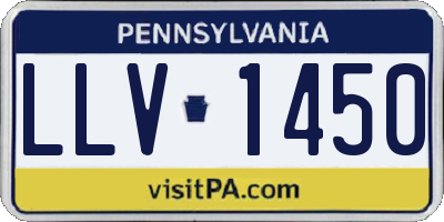 PA license plate LLV1450