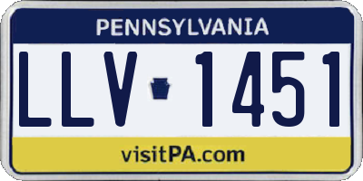 PA license plate LLV1451