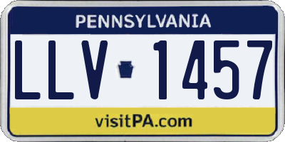 PA license plate LLV1457