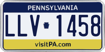PA license plate LLV1458