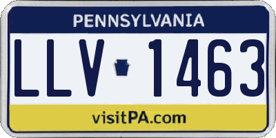 PA license plate LLV1463