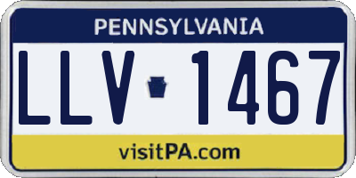 PA license plate LLV1467
