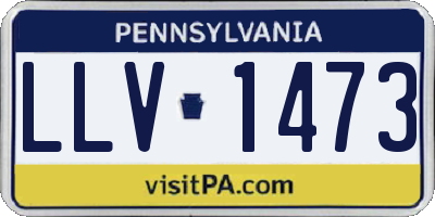 PA license plate LLV1473