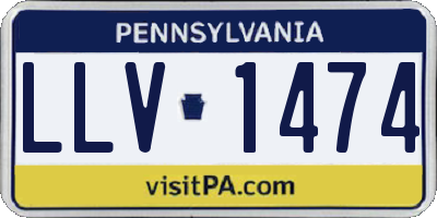 PA license plate LLV1474