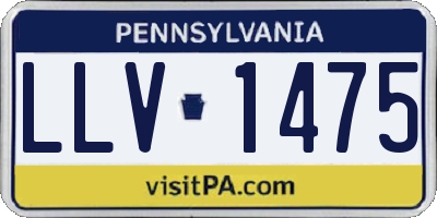 PA license plate LLV1475