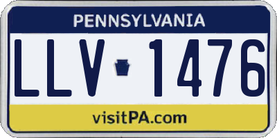 PA license plate LLV1476