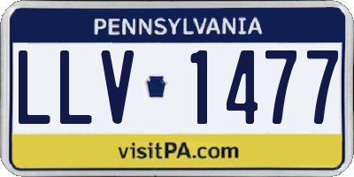 PA license plate LLV1477