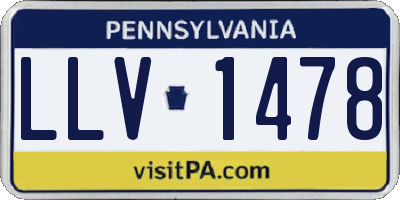 PA license plate LLV1478