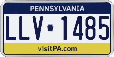 PA license plate LLV1485