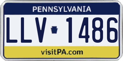 PA license plate LLV1486
