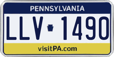 PA license plate LLV1490