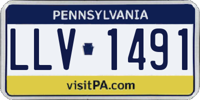 PA license plate LLV1491