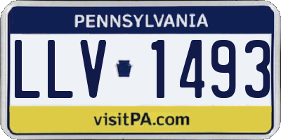PA license plate LLV1493