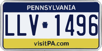 PA license plate LLV1496