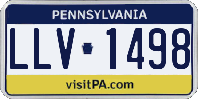 PA license plate LLV1498