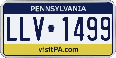 PA license plate LLV1499