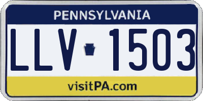 PA license plate LLV1503