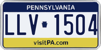 PA license plate LLV1504