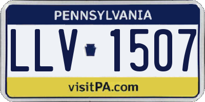 PA license plate LLV1507