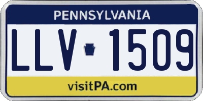 PA license plate LLV1509
