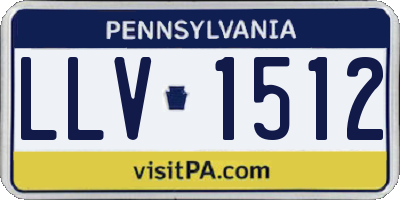PA license plate LLV1512
