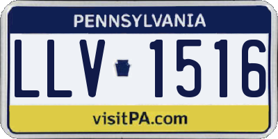 PA license plate LLV1516