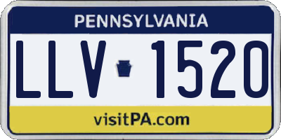 PA license plate LLV1520