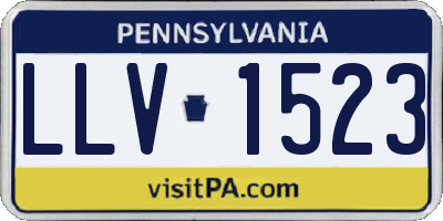 PA license plate LLV1523
