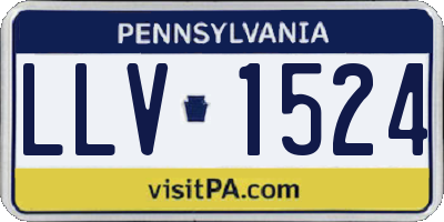 PA license plate LLV1524