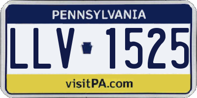PA license plate LLV1525