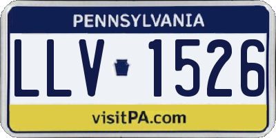 PA license plate LLV1526