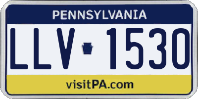 PA license plate LLV1530