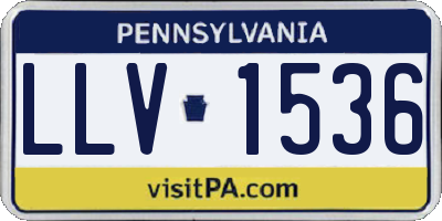 PA license plate LLV1536